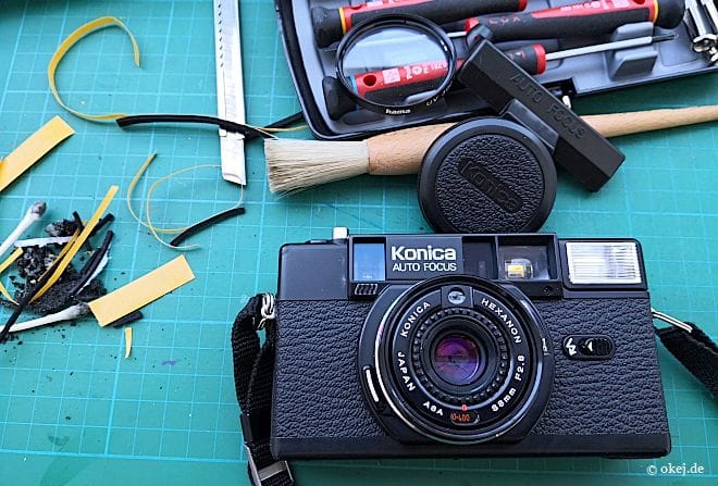 Kamera KONICA C35 AF2 nach dem Service