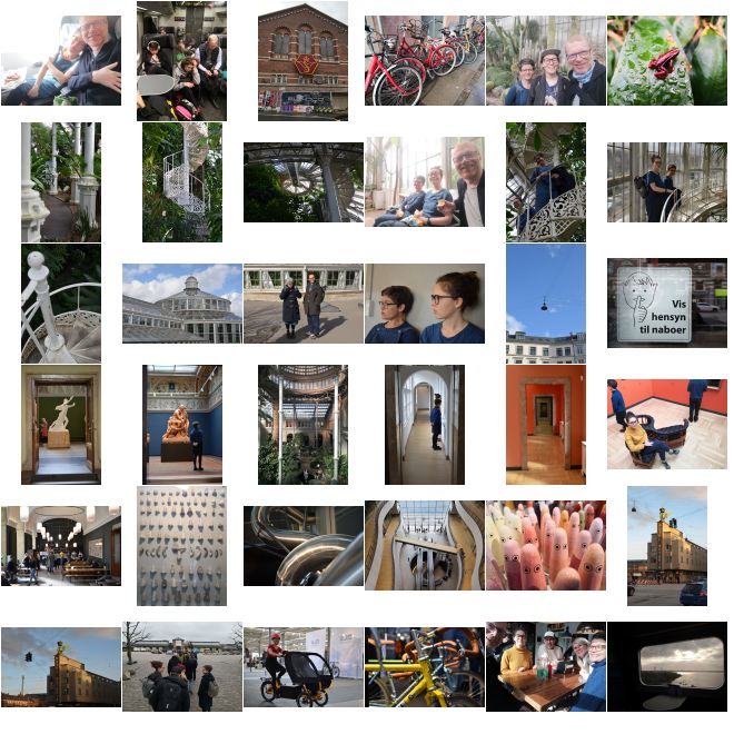 36 Thumbnails mit Fotos von den Tagen in Kopenhagen.